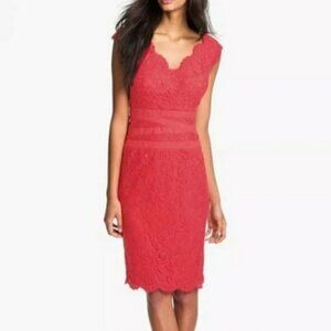 Tadashi Shoji Womens Lace Sheath Dress Size 6